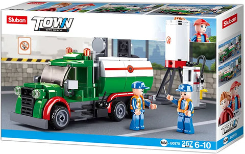 Big Rig Gas fuel Truck and Small Gas Station - M38-B0878
