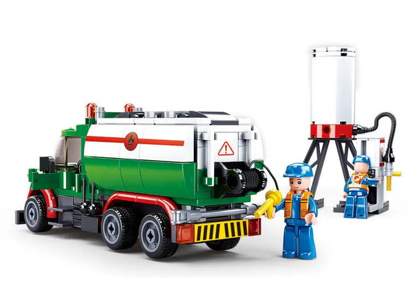 Big Rig Gas fuel Truck and Small Gas Station - M38-B0878
