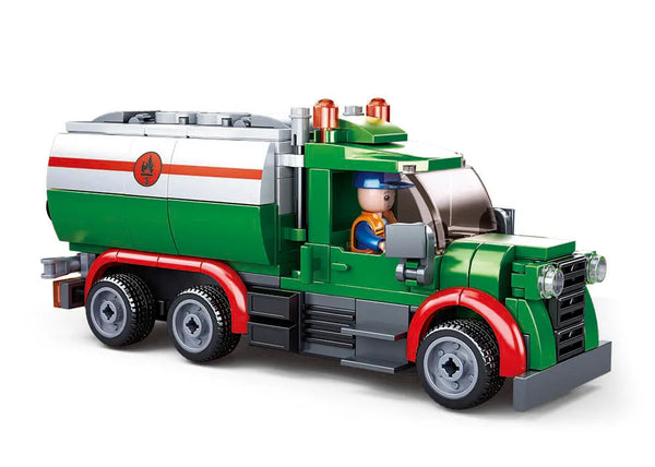 Big Rig Gas fuel Truck and Small Gas Station - M38-B0878