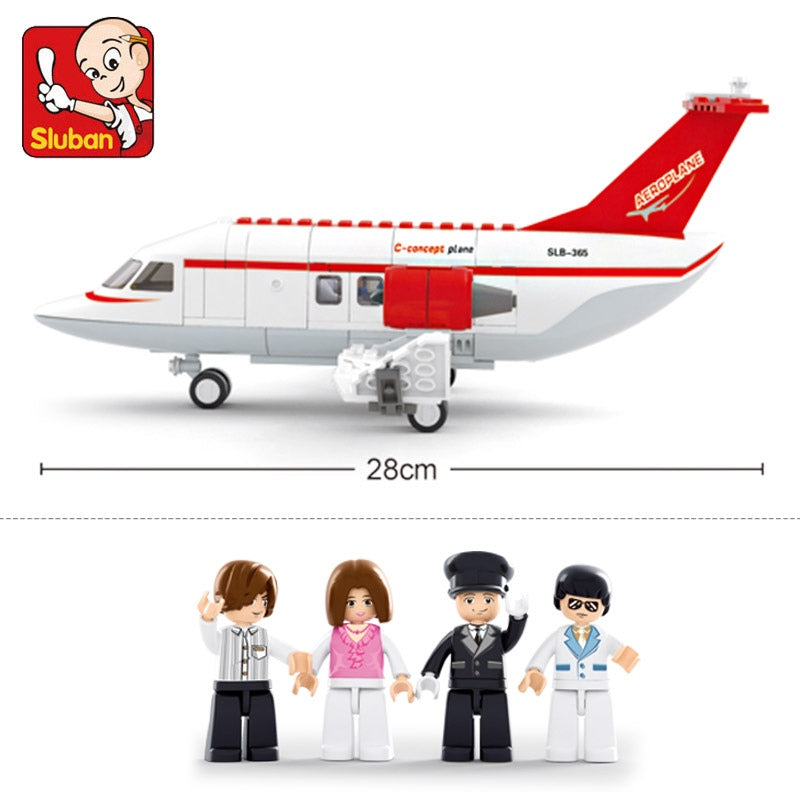 Sluban Concept Plane - Set Di Mattoncini Da Costruzione Con 275 Pezzi - Compatibili Con Altri Marchi