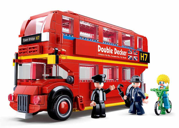 Sluban London Double Decker Bus - London Bus - 382 Pieces - M38-B0708 -