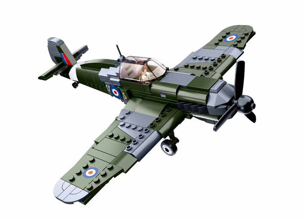 Sluban Royal Airforce RAF Spitfire Fighter Plane - 290 Pieces - M38-B0712
