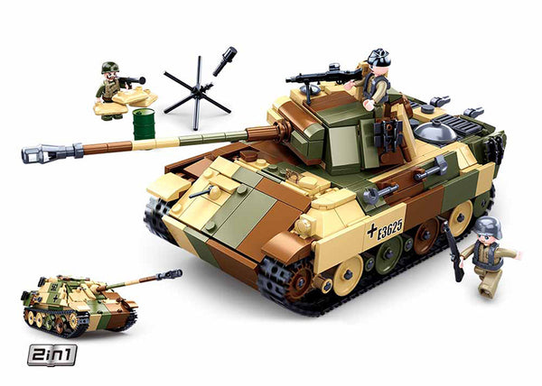 WWII German Panther Tank - Main Battle Tank - 725 Pieces ( 2 in 1 ) - M38-B0859