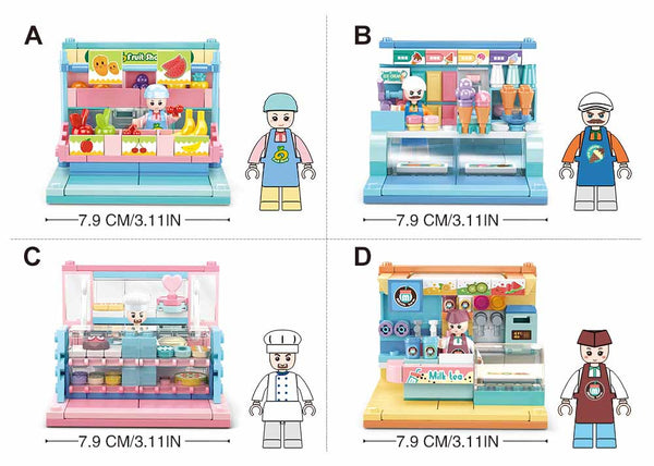 Girl's Mini Set / Mini Shop Building 8 sets in One Mega Pack  - 868 Pieces - M38-B0792