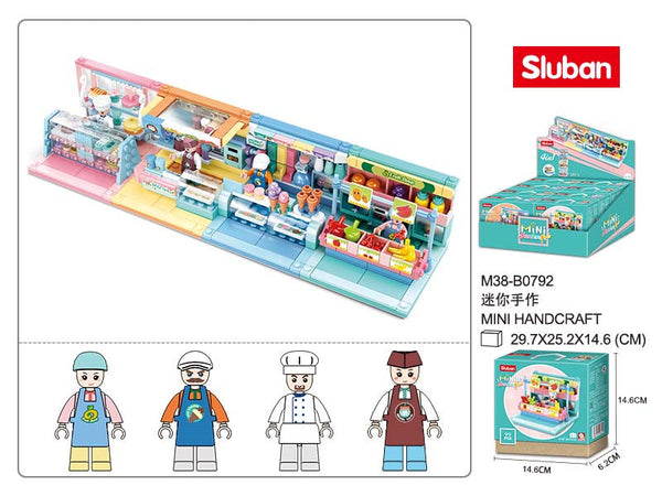 Girl's Mini Set / Mini Shop Building 8 sets in One Mega Pack  - 868 Pieces - M38-B0792