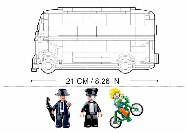 Sluban London Double Decker Bus - London Bus - 382 Pieces - M38-B0708 -