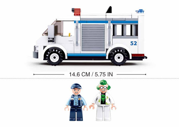 Police Van and Motorcycle B0652