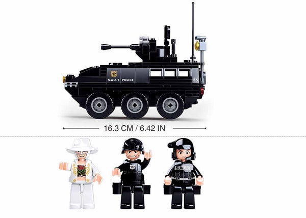 Police Swat Vehicle and Motorcycle and Jeep - B0655