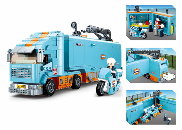 Mobile Racing Team Truck and Team -1044 Pieces - M38-B0766