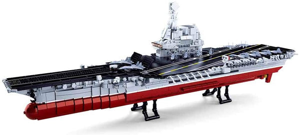 Modern Aircraft Carrier Navy Boat 68 cm / 27 inch long - 1636 pieces ( M38-B0698 )