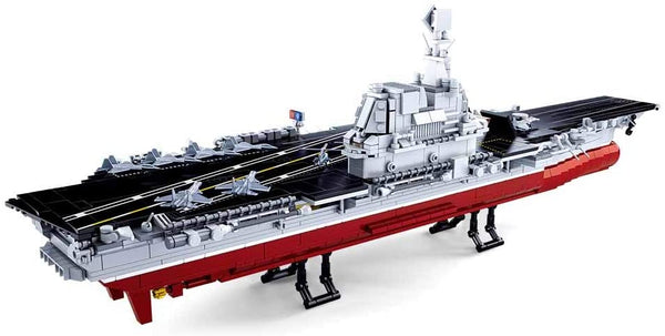 Modern Aircraft Carrier Navy Boat 68 cm / 27 inch long - 1636 pieces ( M38-B0698 )