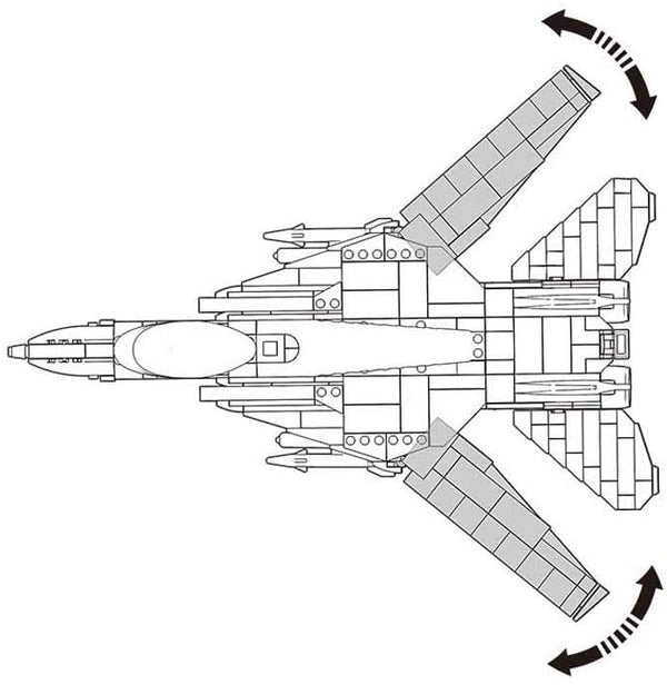 F-14 US Tomcat Fighter Jet - 404 Pieces - M38-B0755