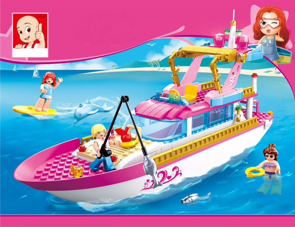 Girl's Dream Luxury Yacht Power Boat  - 212 Pieces - M38-B0722