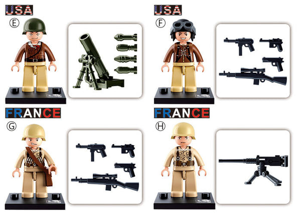 WWII mini figure - 1 blister pack-M38-B0580