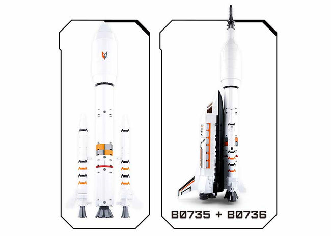 Sluban Space Saturn Rocket Booster Set - M38-B0735 - 167 Pcs