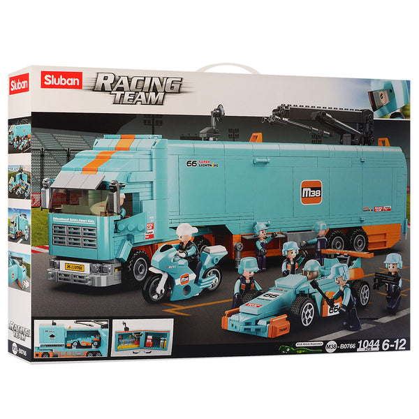 Mobile Racing Team Truck and Team -1044 Pieces - M38-B0766