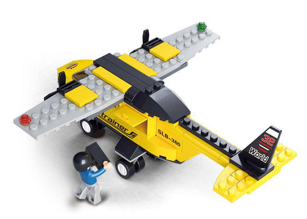 Sluban Small Yellow Trainer Plane M38-B0360