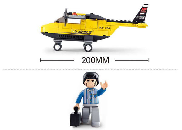 Sluban Small Yellow Trainer Plane M38-B0360