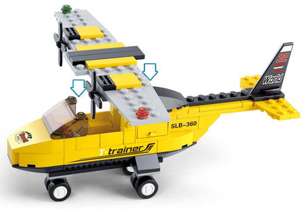 Sluban Small Yellow Trainer Plane M38-B0360