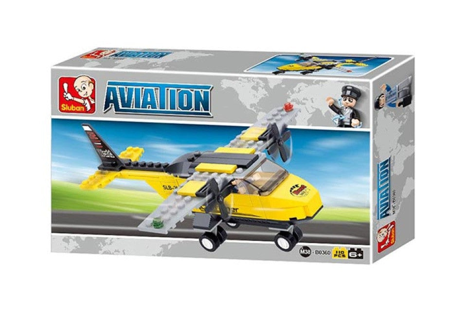 Sluban Small Yellow Trainer Plane M38 B0360